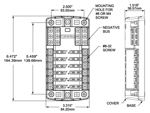 Blue Sea 5026 12-position Fuse Block