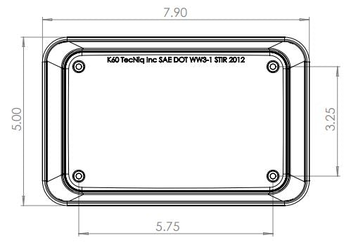 Tecniq K60 Warning Light (6" x 4")