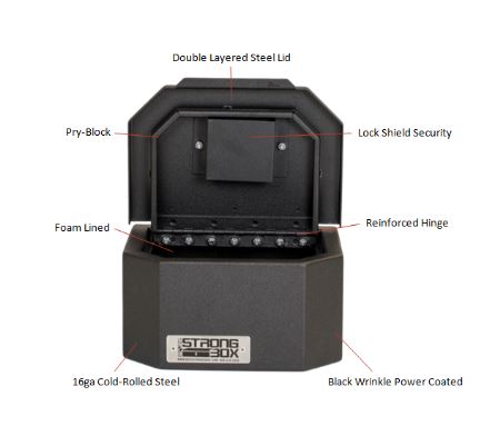 BOSS Strong Box 7408 Double Handgun lock box