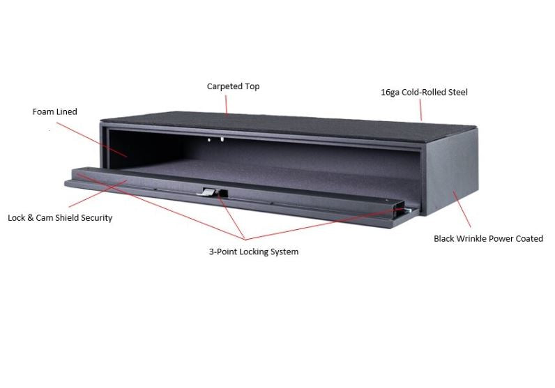 BOSS Strong Box Drop-Front High Security Storage Box 7126-7640D