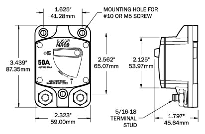 Blue Sea 187-Series Manual-Reset Circuit Breakers