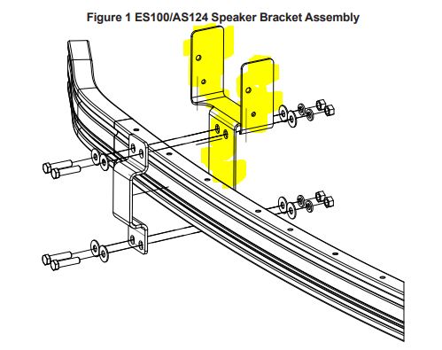 Federal Signal no-drill speaker bracket for 2025+ Ford PIU