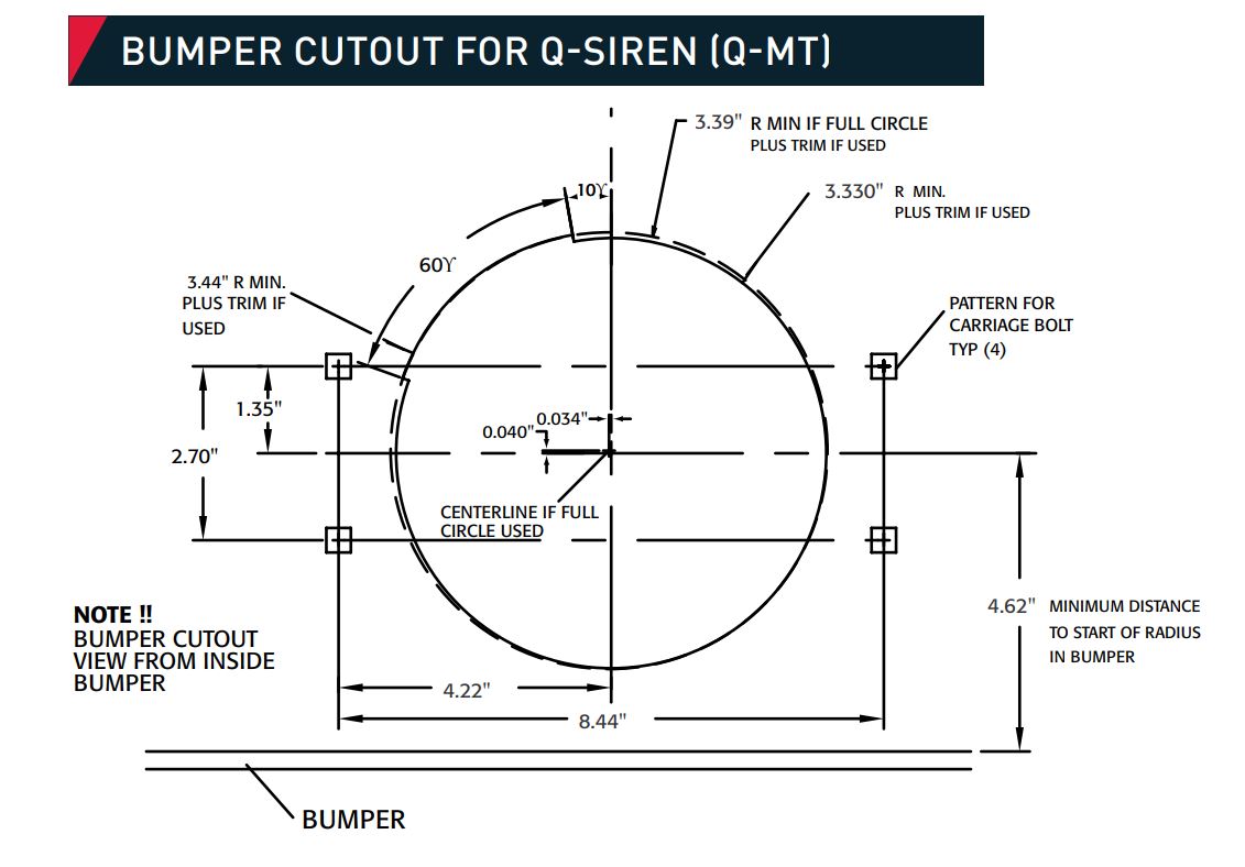 Federal Signal "Q" Siren (Recess Mount)