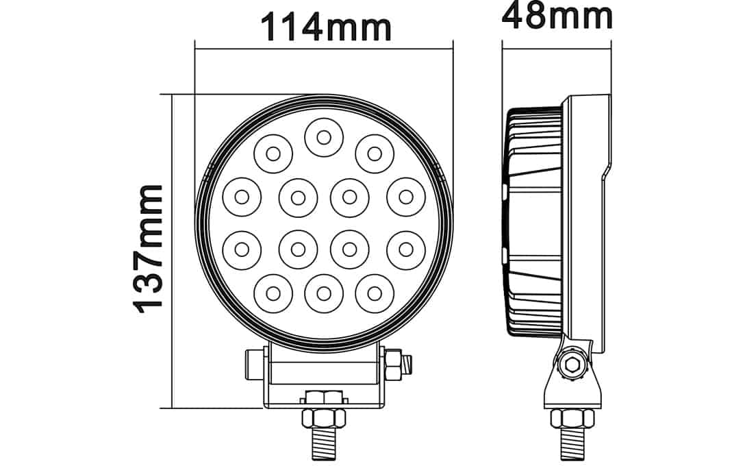 Night Rider NOS42 4.5" Round Work Flood Light