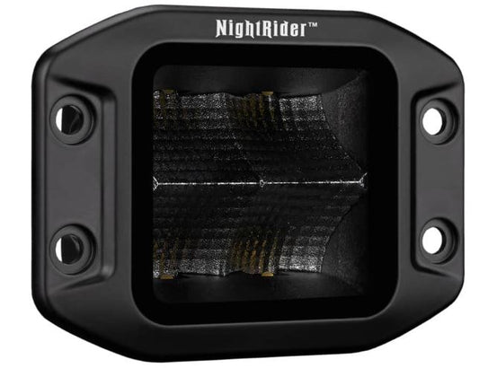 Night Rider 3" JET BLACK Cube Light, Flush Mount