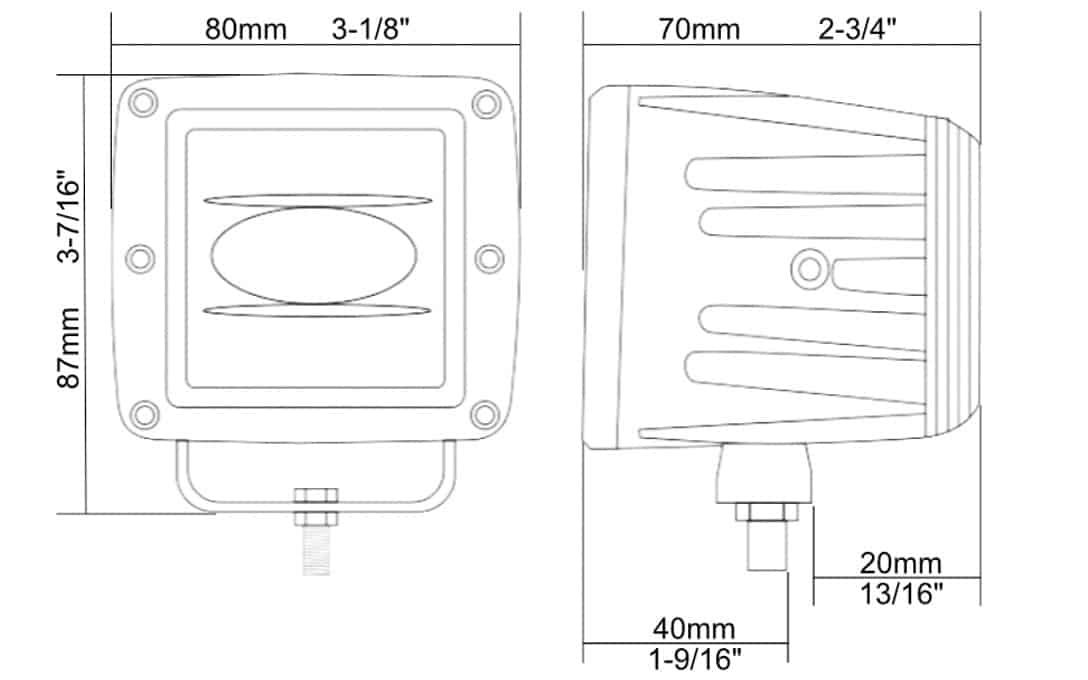 Night Rider NSF01 Street Legal Fog Lights (Cube)